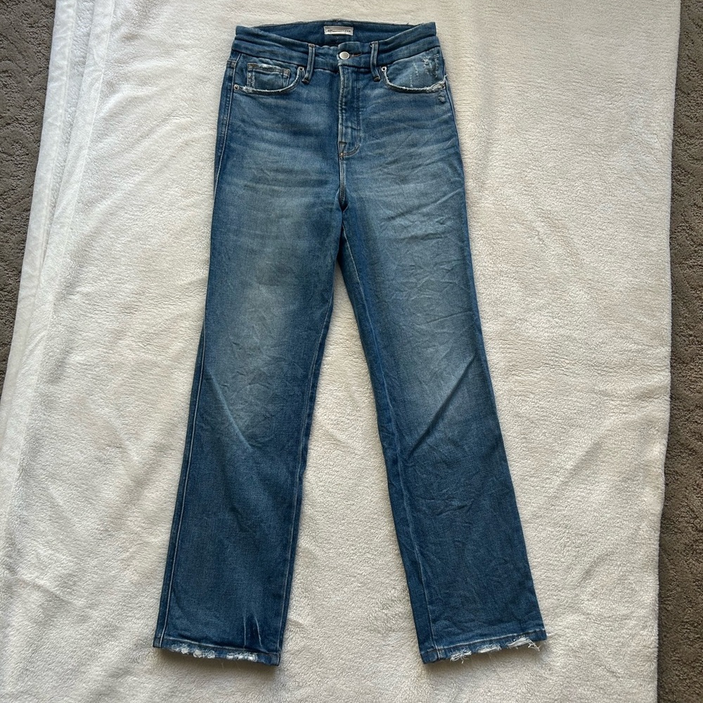 Good American “Good Curve High Waist Straight Leg Jeans”